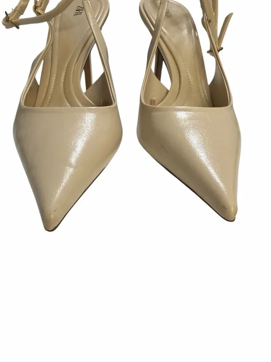 Zara Buckled Slingback Heels Size 39 - Picture 3 of 12
